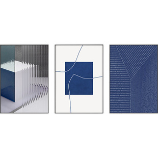Klein Blue Современная простая гостиная Декоративная живопись Свет Роскошная абстрактная атмосферная Хрустальная фарфоровая живопись Диван Фон Настенная живопись