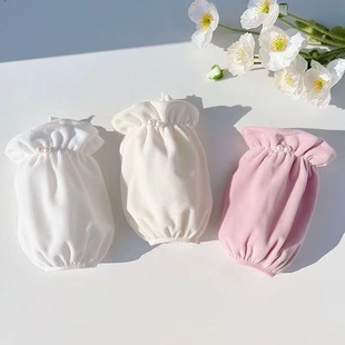 New Pearl Sleeve Plush Women's Short Student Down Jacket Sleeve Office Stain-resistant Dirt-resistant Warm Sleeve Sleeve