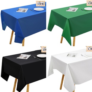 Factory direct disposable PEVA plastic solid color tablecloth thickened party tablecloth spot cross-border special tablecloth