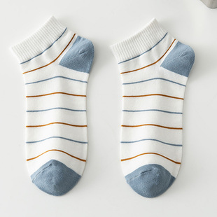 Socks Men's Short Socks Summer Thin Low Top ins Trendy Spring and Autumn Short Cotton Sweat Absorbing Breathable Basketball Sports Socks