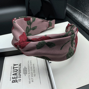 Высокие черепа моды темпераментный шпилька для волос обруч для волос для взрослых дикая вышивка модный головной убор