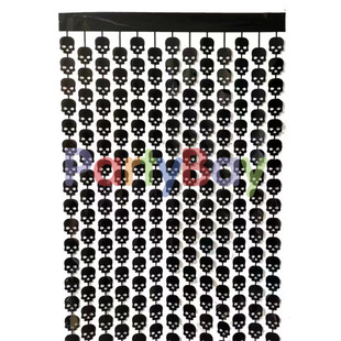 Cross-border new 1m * 2M rain silk Halloween Easter decoration party rain silk curtain Spider pumpkin head door curtain