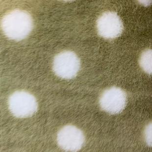 Polka dot rabbit fur printed rabbit velvet plush fabric children's clothing scarf pillow toy fashion coat flannel in stock