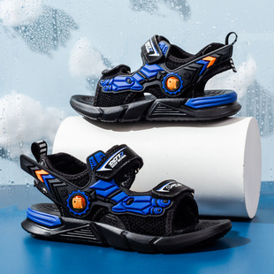 2023 Summer New Boys Sandals Boys Middle and Big Children's Beach Shoes Children's Non-slip Deodorant Children's Shoes ABC