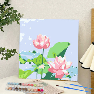 Oil digital oil painting 30-30 handmade cartoon painting living room painting diy decorative painting by digital painting hand painting