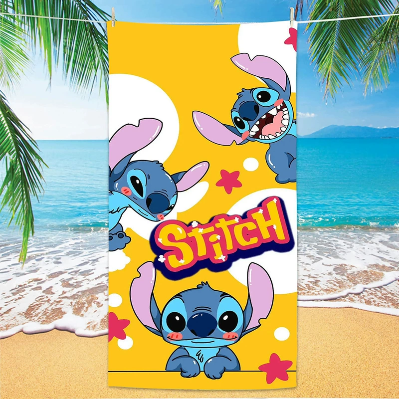 Популярное пляжное полотенце Stitch полотенце из микрофибры полотенце с цифровой печатью мультяшное полотенце морское банное полотенце впитывающее