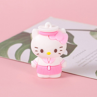 Kt Cat Cute Doll Key Chain Bag Pendant Car Key Pendant Couple Jewelry Cartoon Drop Glue Keychain