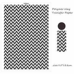 Black and White Houndstooth Soft Pottery Water Transfer Paper Geometric Checkerboard Clay Water Soluble Sticker Disposable Hand Tool
