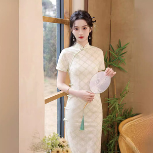Tang attachment improved cheongsam 2024 new young girl temperament retro Daily Republic of China style dress summer