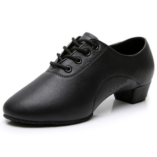 Men's modern shoes Latin dance shoes ballroom dance square dance shoes indoor practice shoes black teacher shoes foreign trade Wholesale