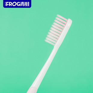 Frog Toothbrush Gingival Protection Series QH125B Rose Soft Hair Comfortable Gingival Protection Men and Women Adult Toothbrush Family Pack Wholesale