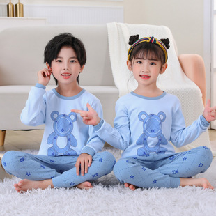 Children's Underwear suit Autumn and Winter New Cotton Children's Autumn Clothes Autumn Trousers Baby Boys' Home Clothes Girls' Pajamas