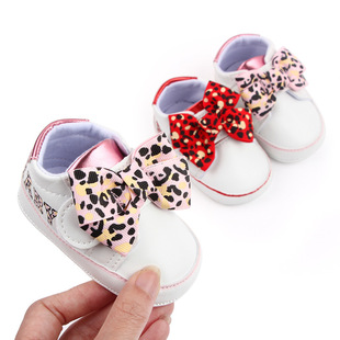 0-1 years old leopard bow baby shoes female baby shoes toddler shoes casual shoes M22-10