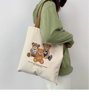 European-style Canvas Bag Women's Single-shoulder Japanese-style Korean-style Ins Cute Artistic Large-capacity Student Class Handbag