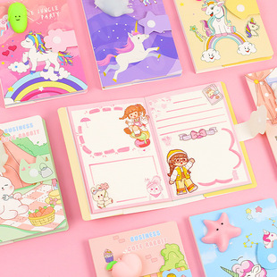 Cute decompression Journal creative oil quicksand book children cartoon decompression notebook student diary