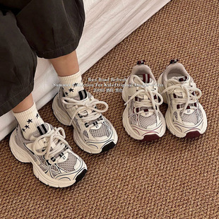 Children's sneaker Girls' Torre Shoes 2025 New Spring and Autumn Casual Mesh Big Children's Light Running Boys' Shoes