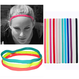 European and American popular elastic rope candy color sports yoga hair band headband running headband football hair accessories