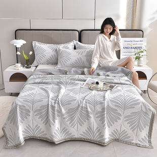 Export foreign trade cross-border wormwood knitted jacquard summer quilt summer mosquito repellent air conditioning quilt gift blanket factory wholesale