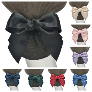 Professional Nurse flight attendant headdress flower simple bow Internet celebrity ins style updo artifact South Korea soft light cotton hair net