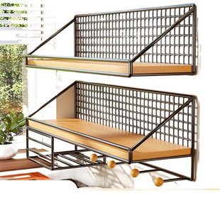 Punch-free Wall Storage Rack Bedside Wall Hanging Dormitory Storage Wall Hanging Bookshelf Partition Hanging Basket Italian Competition