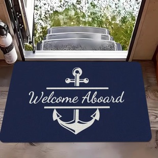 TEMU Cross-border Amazon Retro Ship Anchor Floor Mat Home Entrance Entrance Dirt-resistant Easy-to-take-care Door Mat Bathroom Foot Mat