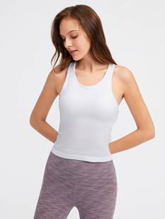 In stock yoga clothes fashion new style with chest pad I-shaped beauty back yoga vest sports running fitness top for women