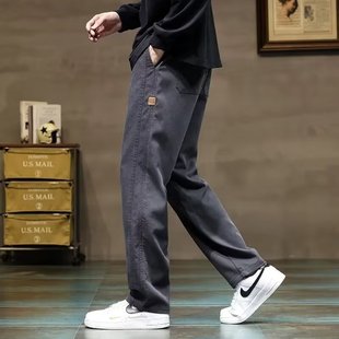 American Style Trendy Brand Overalls Men's Spring and Autumn Men's Wear Loose Pants Boys Straight Casual Sports Pants