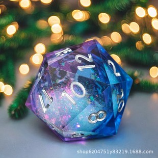 35mmD20 Dice Жидкий зыбучий песок COC Run Kle Dice DND Dragon & Dungeons TRPG Ролевая игра D20