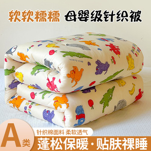 Class A Knitted Cotton Antibacterial Soybean Quilt Winter Thickened Warm Student Dormitory Spring and Autumn Cotton Bedding Air Conditioning Quilt Core