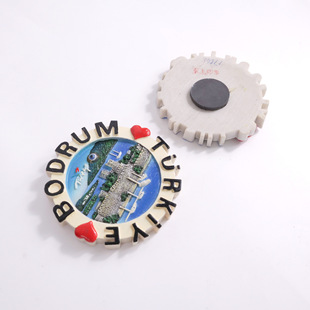 Refrigerator Magnet Customized 3D Stereo Creative European Countries Around the World Tourist City Cultural and Creative Souvenir Magnetic Sticker