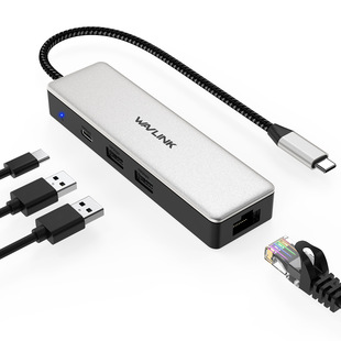 Wavlink Ethernet адаптер 2.5 Гбит/с USB C концентратор RJ45 Gigabit UH3032G