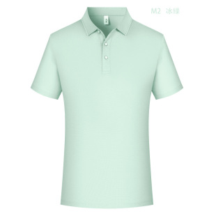 Long-staple cotton double mercerized three-dimensional pearl polo shirt overalls t-shirt corporate cultural shirt lapel short sleeve
