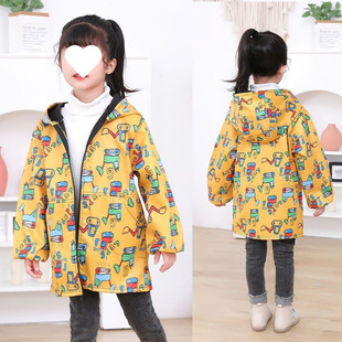 Baby's Outer Eating Clothes Children's Overalls Waterproof Anti-dirty Long Sleeve fleece-lined Painting Apron Men's and Women's Down Jacket