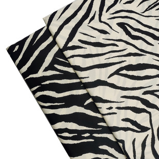 European and American Zebra Print Draping Impermeable Chiffon Printed Fashion Shirt Dress Women's Printed Fabric