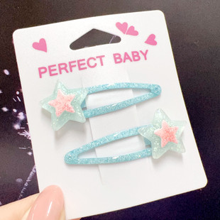 Resin craft jewelry children's hairpin hair rope headdress flower cake Star Butterfly unicorn pineapple hairpin