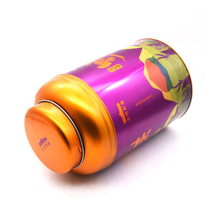 Manufacturer Customized Wild Purple Tea Tea Tin Box, Tinplate Large Leaf Tea Tin Can, Round Tea Tin Can Packaging