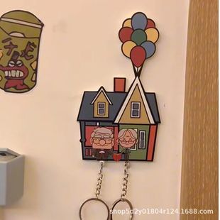 Crayon Shinchan брелок для холодильника наклейки Симпсоны летающий дом вокруг путешествия мобильный замок пара подвеска мультфильм