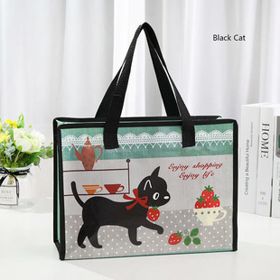 in stock Wholesale Non-woven Tote Bag Cartoon Large Capacity Portable Shopping Bag Travel Folding Storage Bag