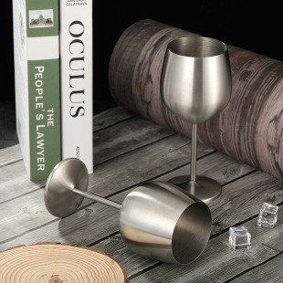 In Stock European-style creative retro style stainless steel single-layer goblet wine glass bar restaurant specialty Martini Cup