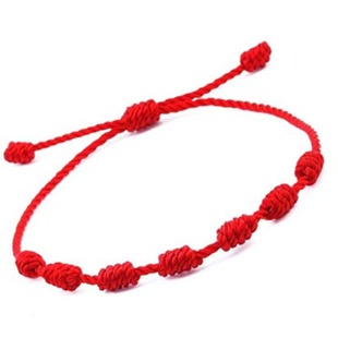Amazon Cross-border Explosions 7-knot Lucky Bracelet Simple Personality Hand-woven Adjustable Couple Friendship Hand Rope