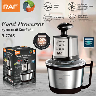 Raf European and British Standard Australian Standard Electric Meat Grinder Large Capacity Stuffing Machine Garlic Beater Meat Beater 3L Standard Cross-Border Household