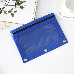 New colorful office file bag B 166.67cm inch Oxford cloth perforated removable stationery bag 12 color three hole pen bag