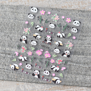 New Cartoon Nail Art Embossed Sticker Mickey Mouse Cute Girl Mickey Minnie Decal Stereo 5D Nail Sticker