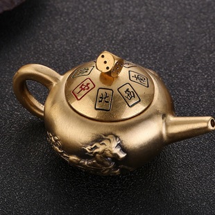 Pure brass mahjong handle the pot immediately Hu hand piece rotation to make a lot of money decompression crafts wholesale a generation of hair