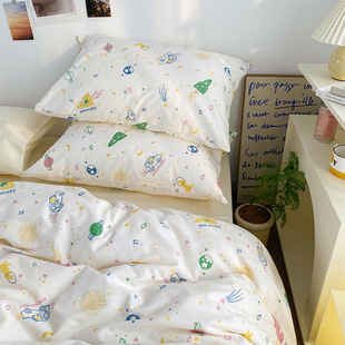 Ins style Korean cotton single product pillowcase 48*74cm a pair of single cotton student pillow cover bedroom