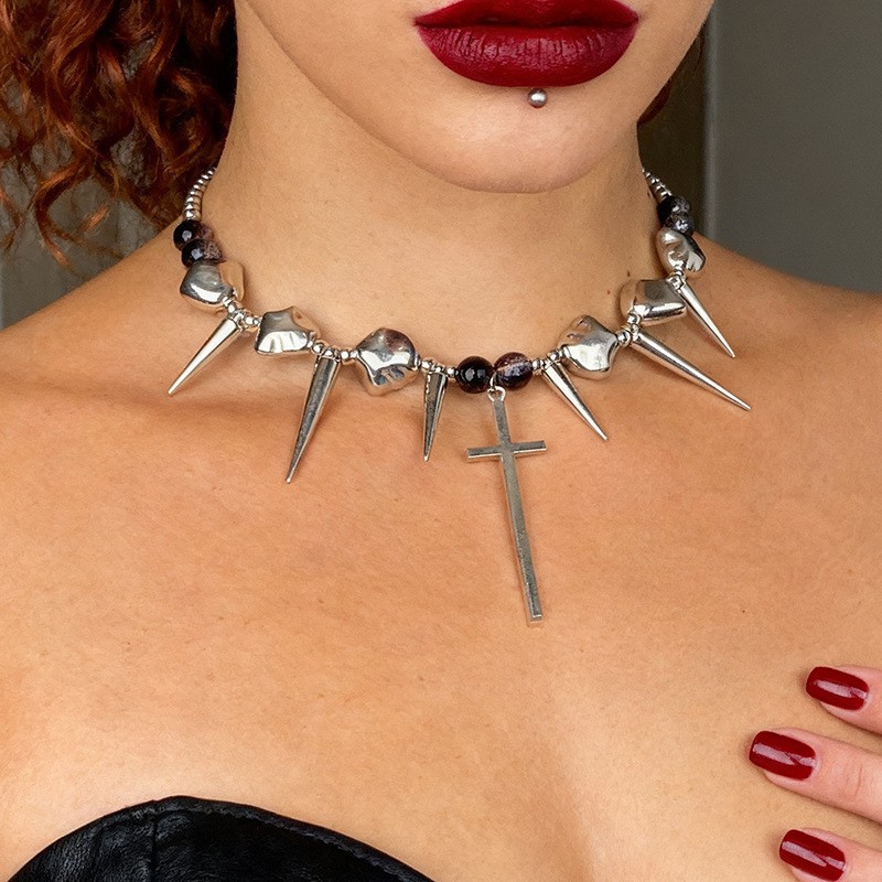 European and American Cross-Border Jewelry Multi-Layered Sun Tassel Pendant Clavicle Chain Niche Design Crystal Beaded Necklace Accessories