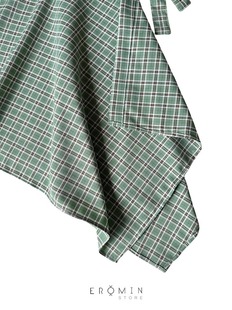 Yoga Hip Covering Skirt Sports Fart Covering Curtain Fashion British Style Plaid Stacked Skirt Strap Skirt Small Fart Curtain