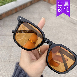 2022 Новые солнцезащитные очки rice Nail Box корейская мода в черной оправе коричневые солнцезащитные очки персонализированные ретро солнцезащитные очки прилив