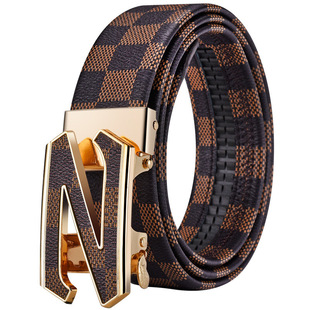 Factory direct supply automatic buckle men's belt business leisure belt foreign trade low price impulse in stock factory wholesale