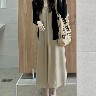 2023 New Cold Style High-end Light Luxury French Elegant Chic Strap Dress Two-piece Suit Women's Clothing